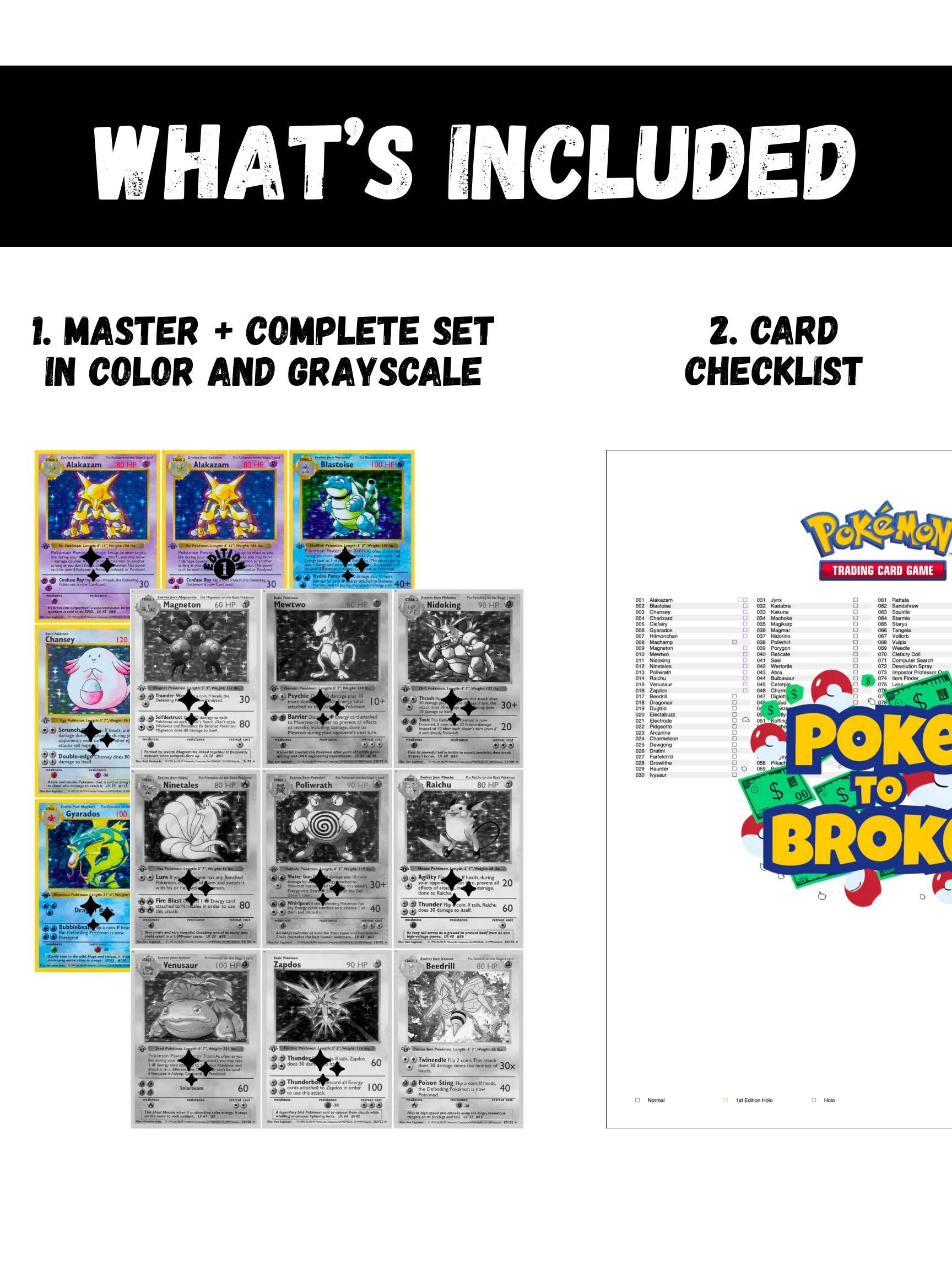 Base Set Masters Collection Base Set Printable Master and Complete Set Binder Placeholders ...