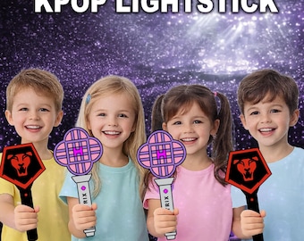 Kpop Demon Hunters Light Sticks, Huntrix and Saja Boys Concert Props, Rumi Mira Zoey Party Favors, Kpop Party Decorations, Digital Download