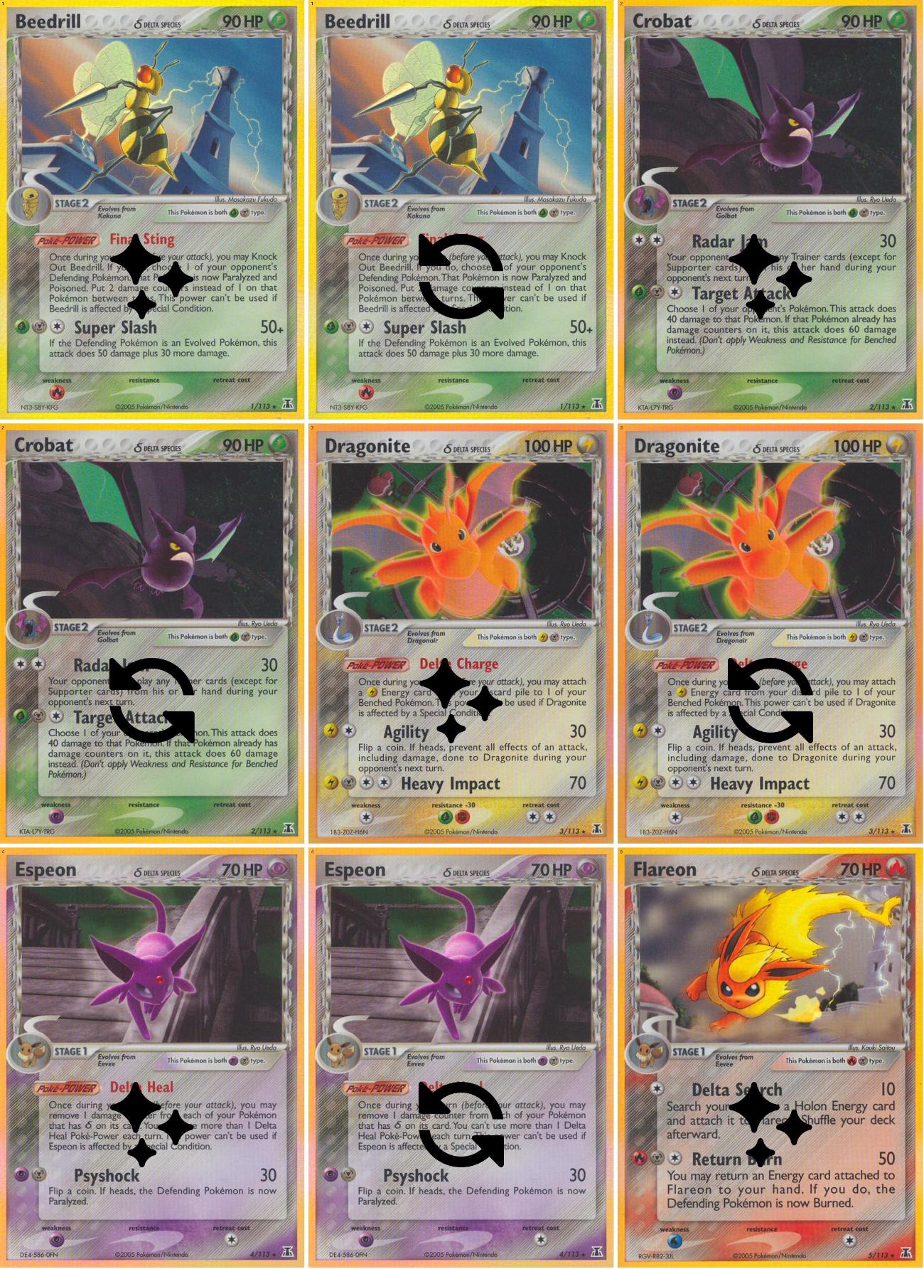 EX: Delta Species Printable Master and Complete Set Binder Placeholders +  Checklist (digital Download) - Etsy