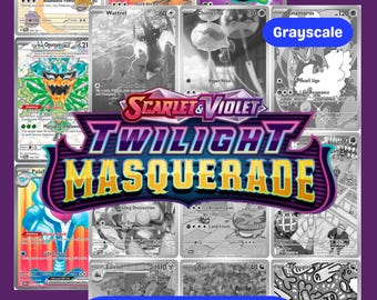 Scarlet & Violet: Twilight Masquerade Printable Master and Complete Set Binder Placeholders + Checklist (Digital Download)