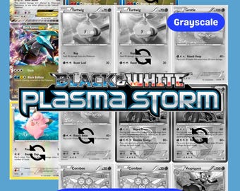 Black & White: Plasma Storm Printable Master and Complete Set Binder Placeholders + Checklist (Digital Download)