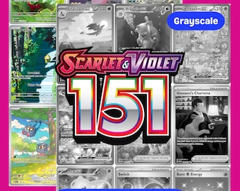 Scarlet & Violet: 151 Printable Master and Complete Set Binder Placeholders + Checklist (Digital Download)