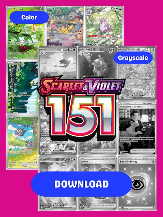 Scarlet & Violet: 151 Printable Master and Complete Set Binder Placeholders + Checklist (digital Download) - Etsy Scarlet & Violet: 151 Printable Master and Complete Set Binder Placeholders + Checklist (digital Download) - Etsy