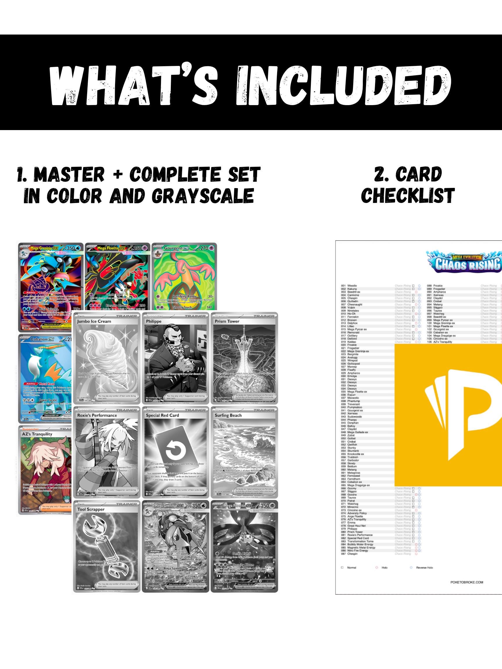 Mega Evolution Checklist.pdf Mega Evolution: Chaos Rising Printable Master and Complete Set Binder ...