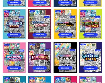 Edición definitiva de Sword and Shield Sets: marcadores de posición para carpetas de todos los Sword and Shield Sets Master y Complete Sets + lista de verificación (descarga digital)