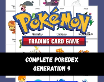 Pokémon National Pokédex: Generation 9 Printable Binder Pages & Placeholders
