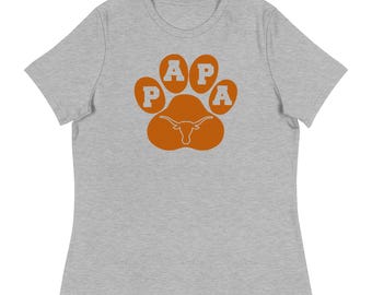 Maglietta Texas Longhorns Proud Mama: T-shirt in tela Bella dal taglio rilassato