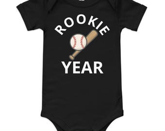 Body neonato Rookie Year Baseball, 100% cotone