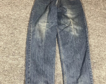 Jeans Levis 560 vintage da uomo, 38x32, vestibilità ampia, gamba affusolata, lavaggio scuro Y2K