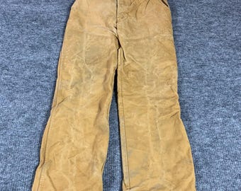 Pantaloni da lavoro vintage Red Head Bone Dry da uomo, beige, 30x30, in tela di cotone, con doppie ginocchia, anni '60.