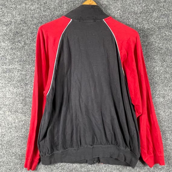Vintage Polo Sport Jacket Mens Medium Black Red Full Zip