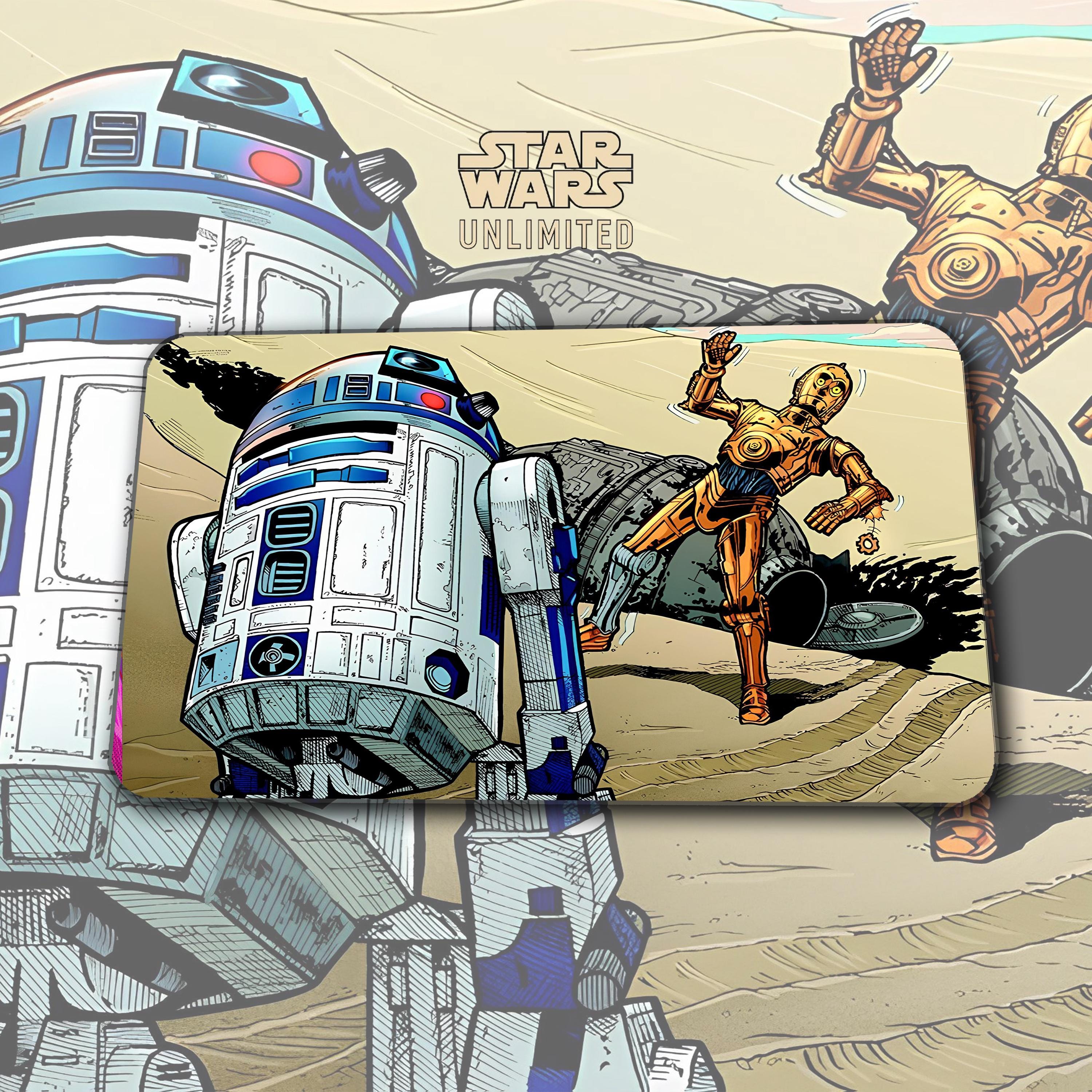 Playmat C-3PO & R2-D2 - Star Wars Unlimited TCG / 24 X 14 Inches 