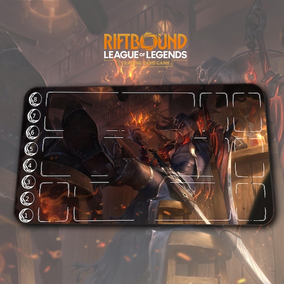 Playmat – Yone – Riftbound LOL TCG Game Mat 24x14 Inches