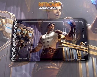 Playmat – Jayce – Riftbound LOL TCG Game Mat 24x14 inches (600x350x2mm)