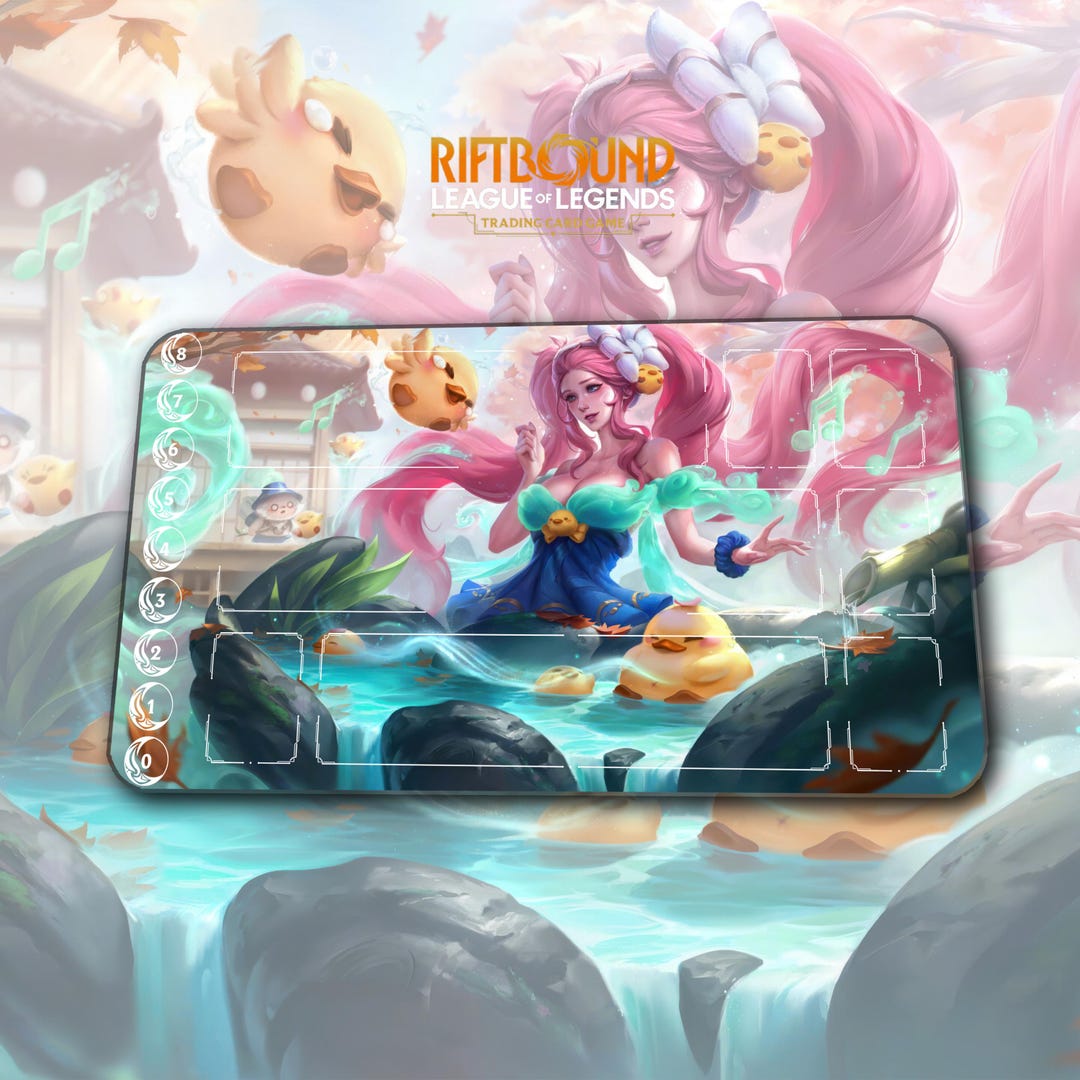 Playmat – Sona Spirit Blossom – Riftbound LOL TCG Game Mat 24x14 Inches ...