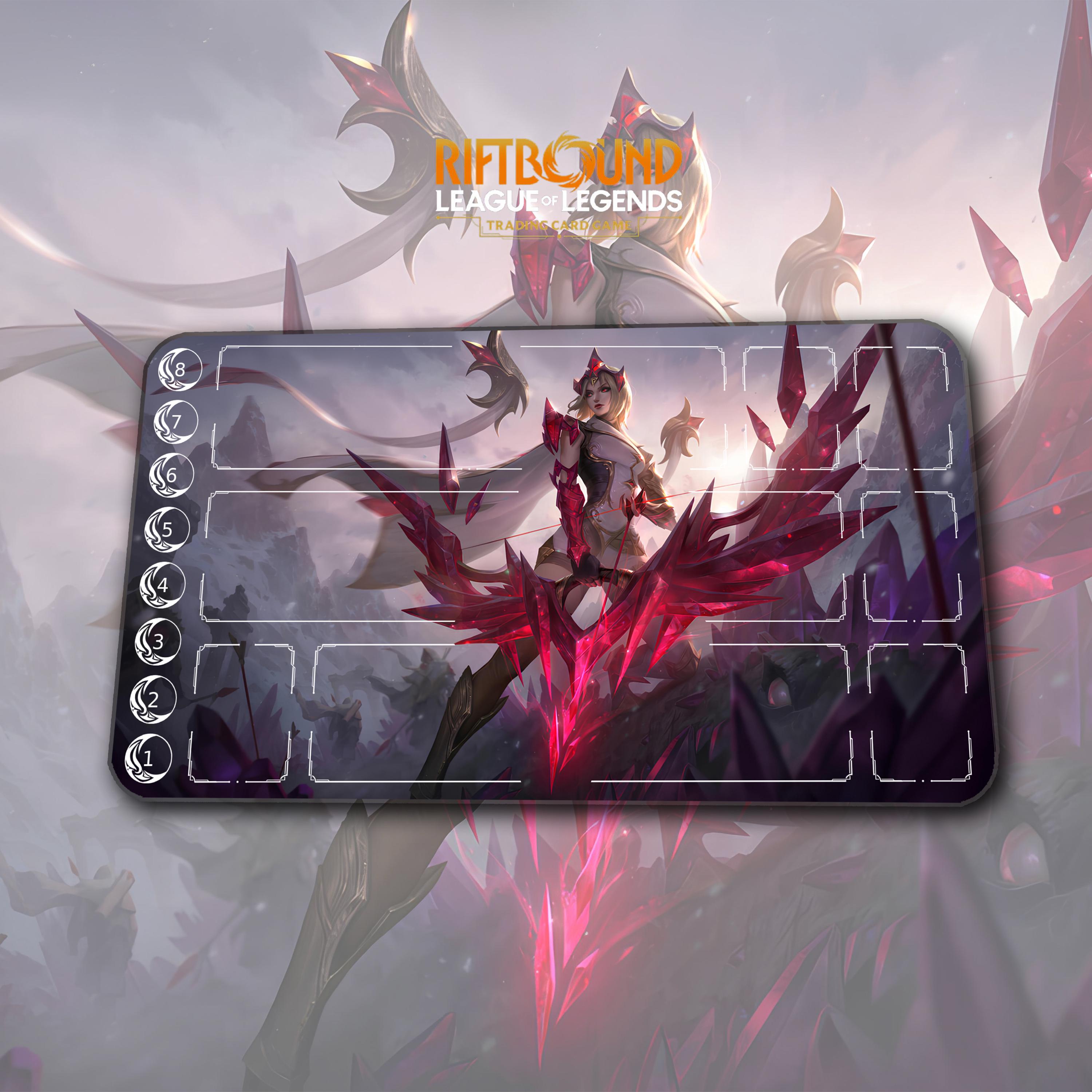 Playmat – Ashe – Riftbound LOL TCG Game Mat 24x14 Inches