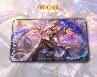 Playmat – Morgana Veiled Lady Prestige – Riftbound LOL TCG Game Mat 24x14 inches (600x350x2mm)