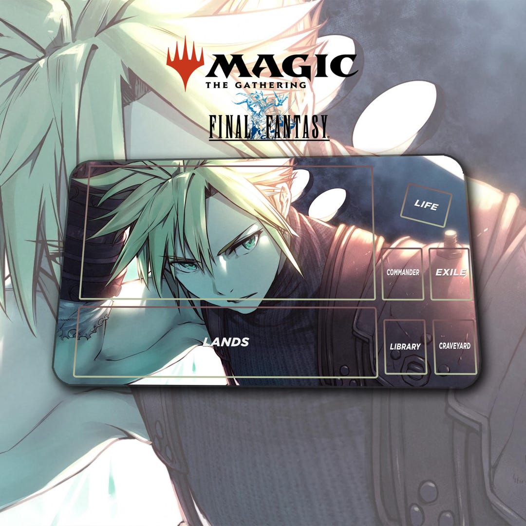 Final Fantasy MTG Playmat – Cloud Strife / 600 X 350 X 2 Mm (24 X