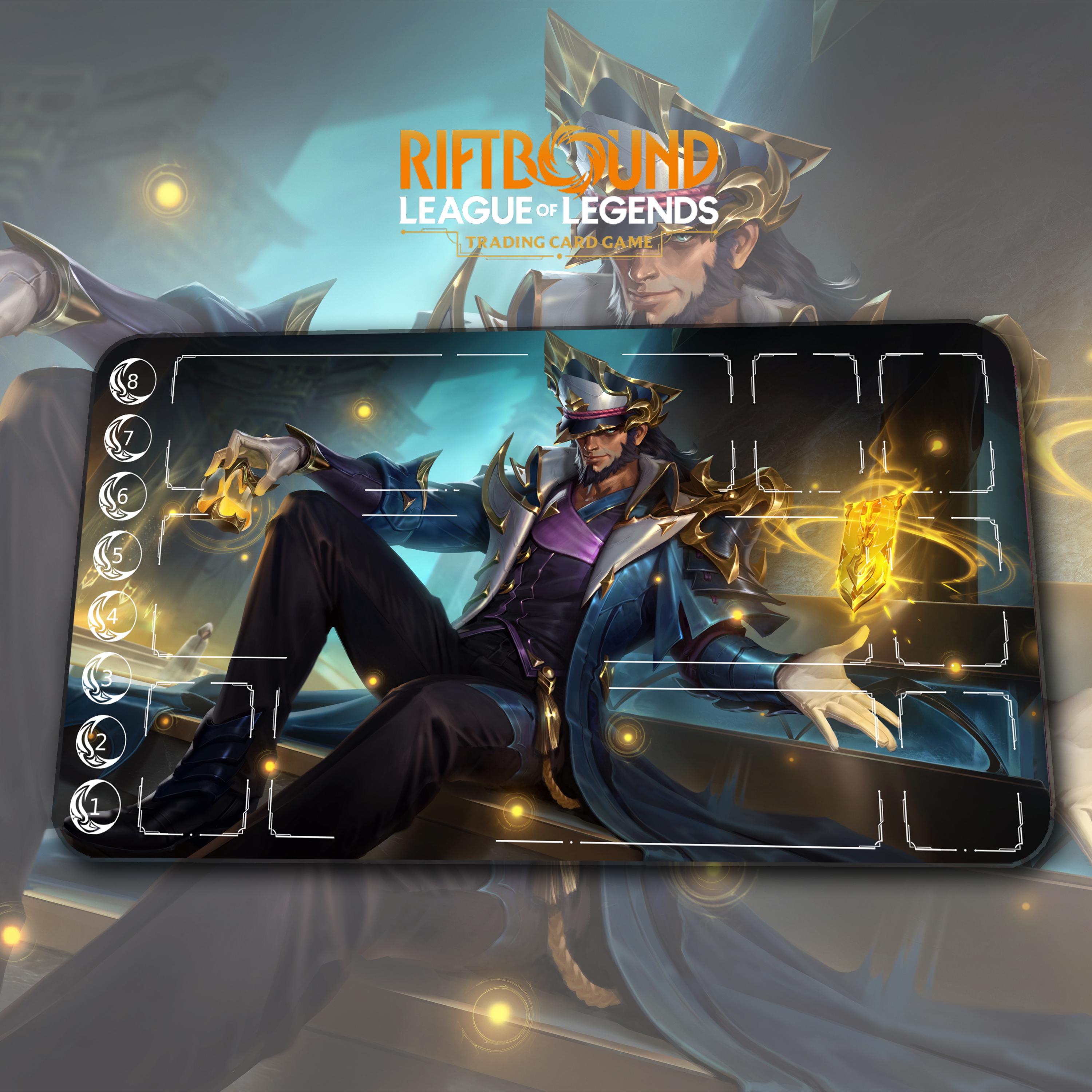 Playmat – Twisted Fate – Riftbound LOL TCG Game Mat 24x14 Inches