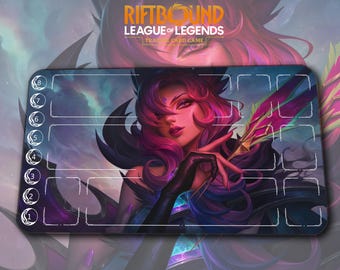 Playmat – Xayah – Riftbound LOL TCG Game Mat 24x14 inches (600x350x2mm)