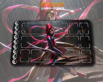 Playmat – Katarina Black Rose – Riftbound LOL TCG Game Mat 24x14 inches (600x350x2mm)