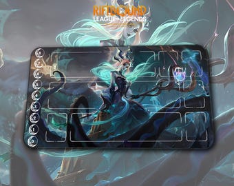 Playmat – Nami Sunken Shadows – Riftbound LOL TCG Game Mat 24x14 inches (600x350x2mm)