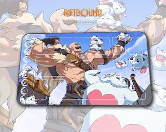 Playmat – Braum – Riftbound 2KXO League of Legends TCG Game Mat 24x14 inches (600x350x2mm) Desk Mat Gamer