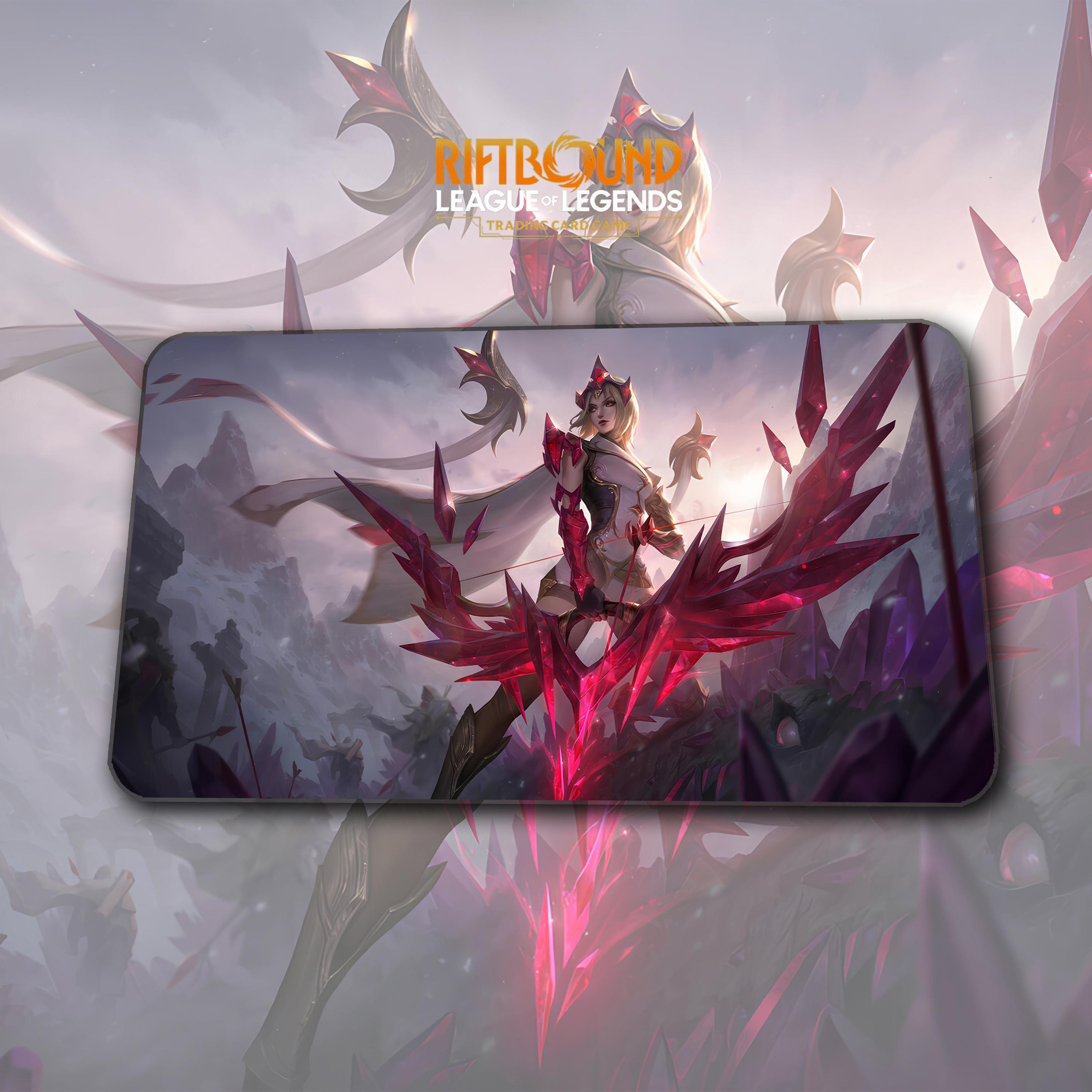 Playmat – Ashe – Riftbound LOL TCG Game Mat 24x14 Inches