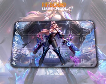 Speelmat – Miss Fortune Battle Bunny – Riftbound LOL TCG Speelmat 24x14 inch (600x350x2mm)