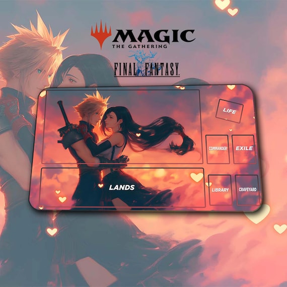 MTG Final Fantasy Playmat – Cloud and Tifa / 600 X 350 X 2 Mm (24