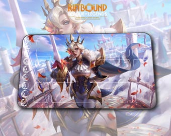 Speelmat – Fiora Battle Queen – Riftbound LOL TCG Speelmat 24x14 inch (600x350x2mm)