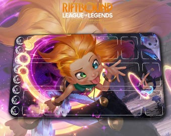 Playmat – Zoe – Riftbound LOL TCG Game Mat 24x14 inches (600x350x2mm)