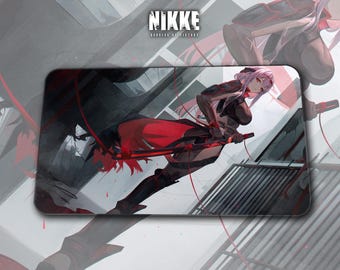 NIKKE Godin van de Overwinning – Scharlaken Muismat – Anime Gaming Bureau Mat – Cadeau voor Gamers, Otaku Bureau-opstelling