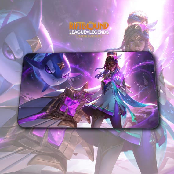 Playmat – Senna Star Guardian – Riftbound LOL TCG Game Mat 24x14
