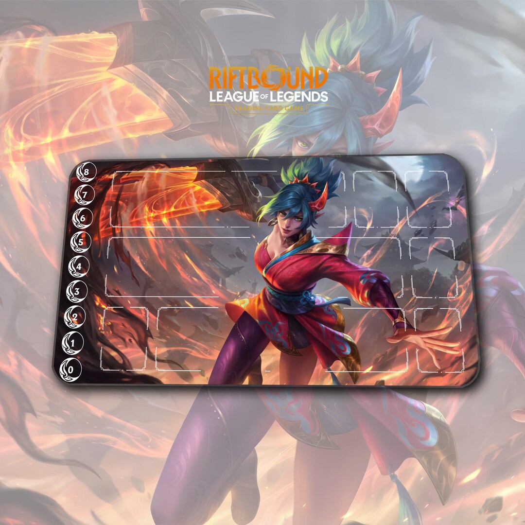 Playmat – Riven Spirit Blossom – Riftbound LOL TCG Game Mat 24x14 ...