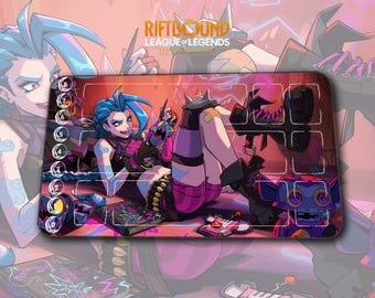 Speelmat – Jinx – Riftbound 2KXO League of Legends TCG Spelmat 24x14 inch (600x350x2mm) Bureaumat Gamer
