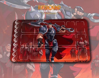 Playmat – Darius – Riftbound 2KXO League of Legends TCG Game Mat 24x14 inches (600x350x2mm) Desk Mat Gamer