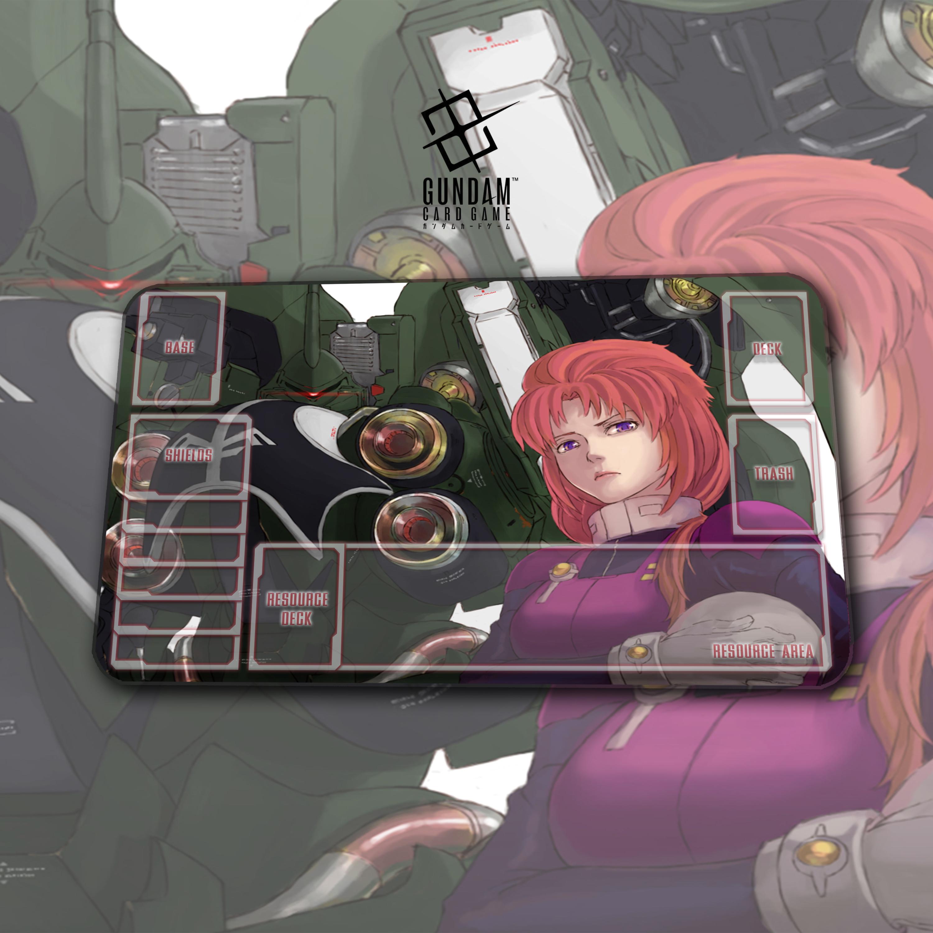 Gundam Playmat – Marida Cruz – TCG / 600 X 350 X 2 Mm (24 X 14 In