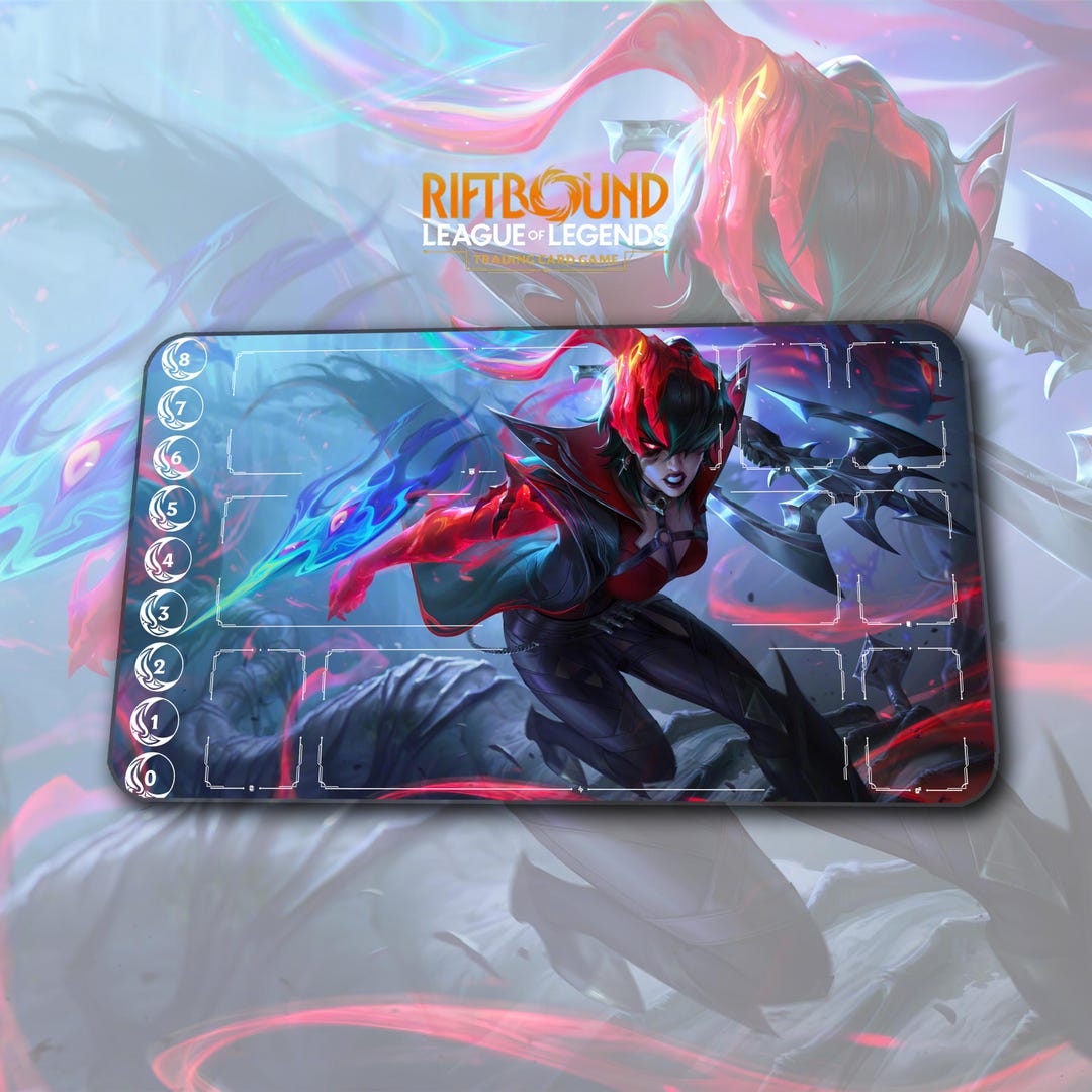 Playmat – Vayne Demoncursed – Riftbound LOL TCG Game Mat 24x14 Inches ...