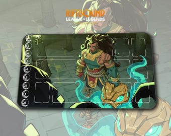 Speelmat – Illaoi – Riftbound 2KXO League of Legends TCG Spelmat 24x14 inch (600x350x2mm) Bureau-onderlegger Gamer