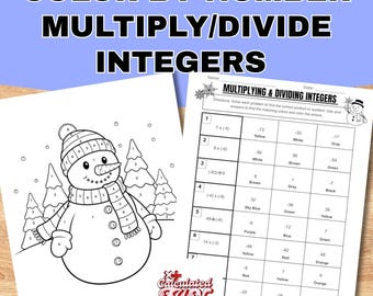 Opérations hivernales sur les nombres entiers : multiplication et division de la couleur d'entiers par nombre