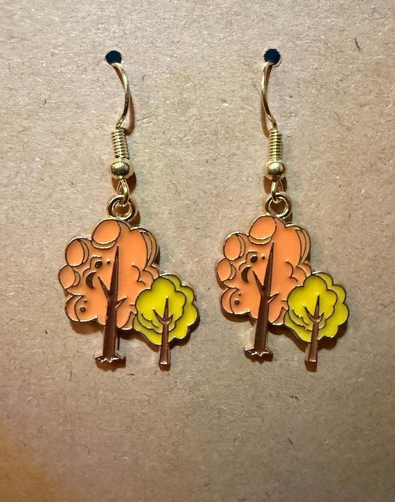 Fall Trees Dangle Earrings