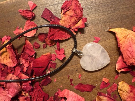 Rose Quartz Heart Shaped Necklace