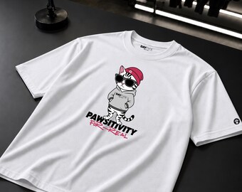 Pawsitivity Cat T-Shirt, Funny Cat Lover Tee, Positive Vibes Shirt, Unisex