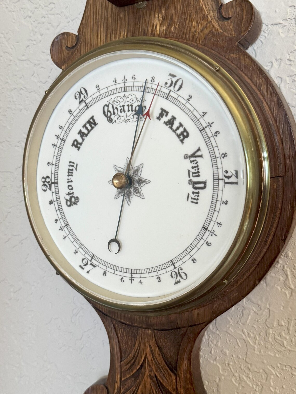 Beautiful Antique Victorian Carved Oak Banjo Barometer - Etsy