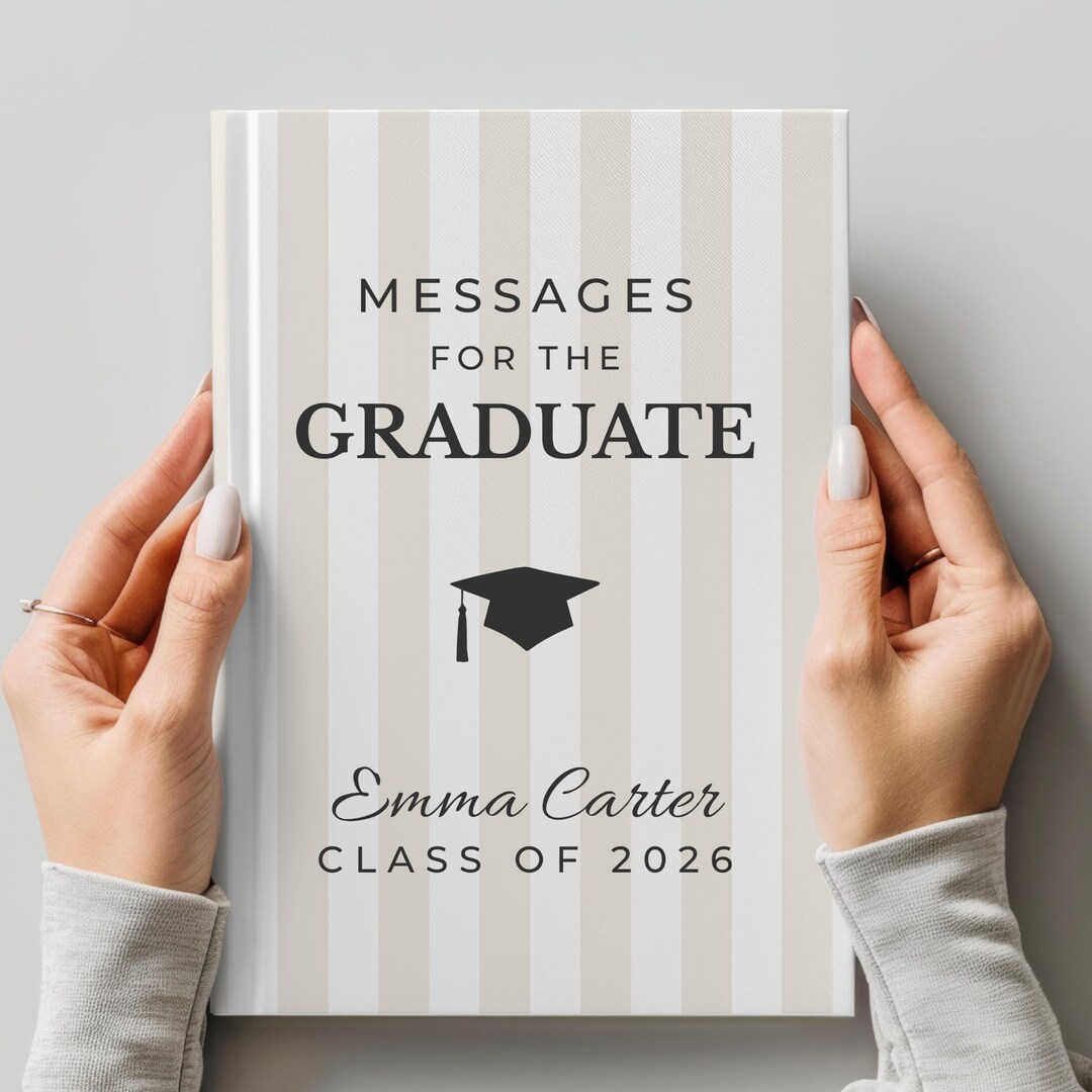 Personalized Graduation Journal Class of 2026 Guest Book Advice for ...