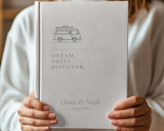 Adventure Van Logbook Personalized Van Life Travel Journal Camper Van Trip Notebook Road Trip Memory Book Gift For Vanlife Couple