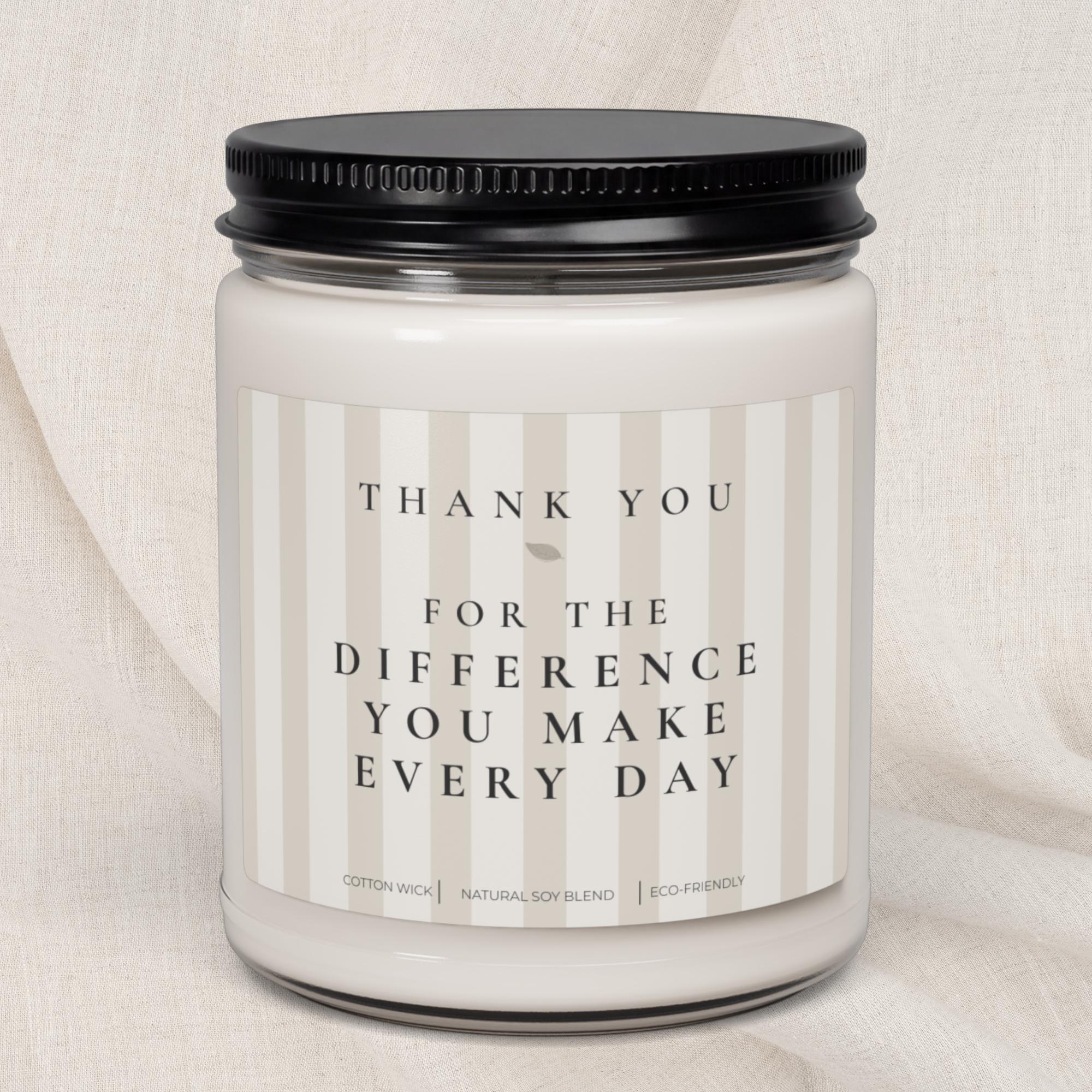 Teacher Appreciation Candle Gift End of School Year School Staff Thank ...