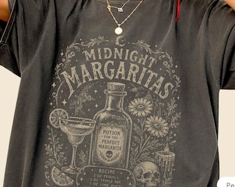 Midnight Margaritas Comfort Colors Shirt, Salt Rosemary Lavender Love Shirt, Witchy Tee, Margarita Halloween Shirt, Practical Magic Shirt