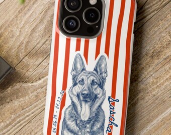 Custom Pet Memorial Photo Phone Case, Personalized Dog Phone Case With Pet Name Custom Cat Face Phone Case iPhone Gift for Dog Lover